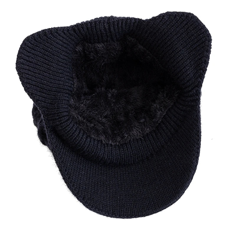 New Unisex Winter Plush Fur Lined Warm Earflap Beanies Cap