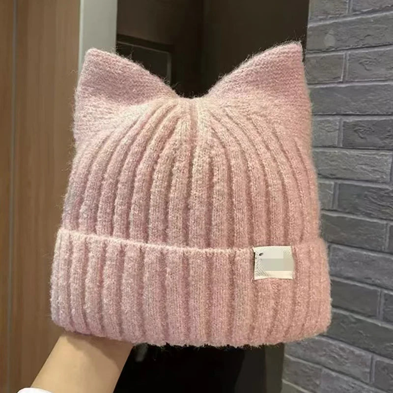 Cat Ears Beanies For Women Knitted Hats