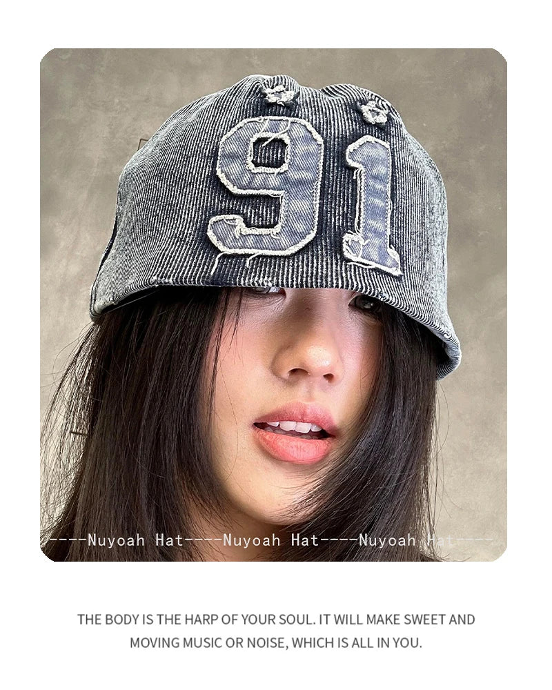 American Style Patch number Knitted Hats