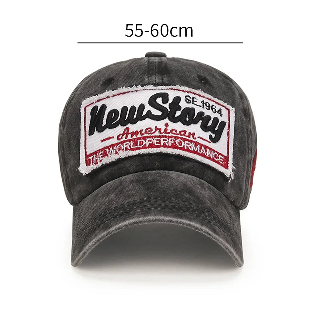 Vintage Retro Washed Cotton Baseball Cap