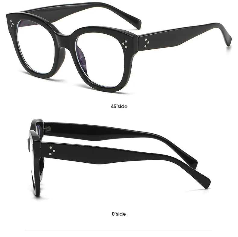 Feminine Optical Oversize Square Glasses Prescription Spectacles Myopia -0.5 To -6.0  +0.5 to +6.0