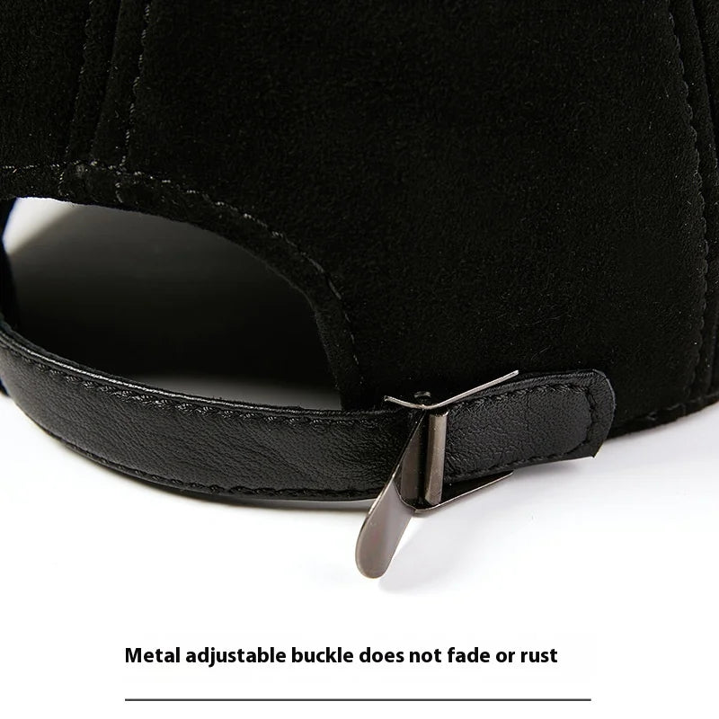 Sheepskin Baseball Cap Genuine Leather Hat