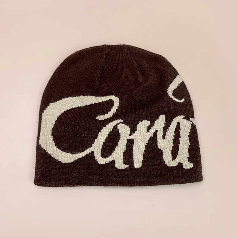 Warm Personal Versatile Letter Wool Knitted Beanies Hats