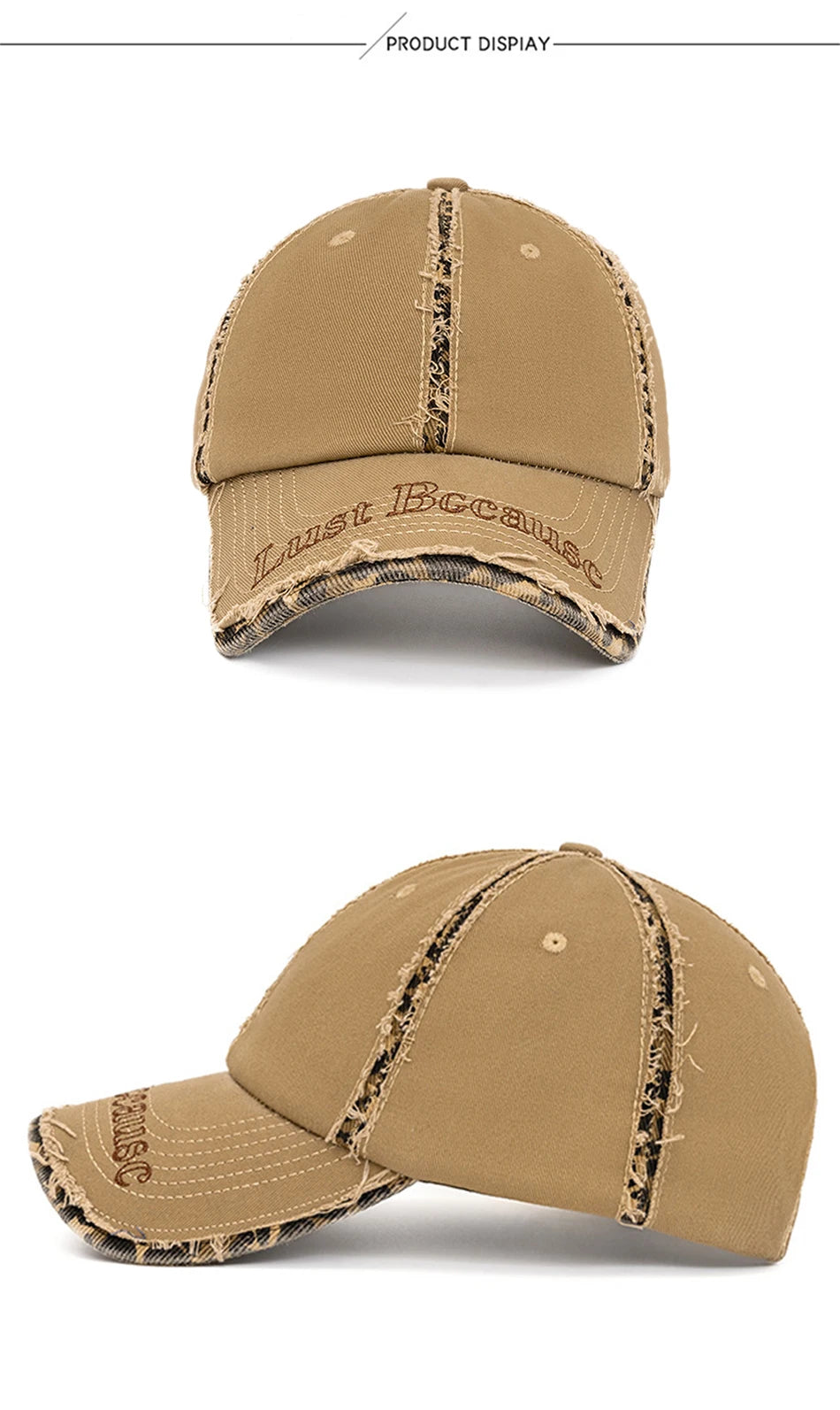 FS Brown American Street Baseball Cap For Men Trcuker Hat