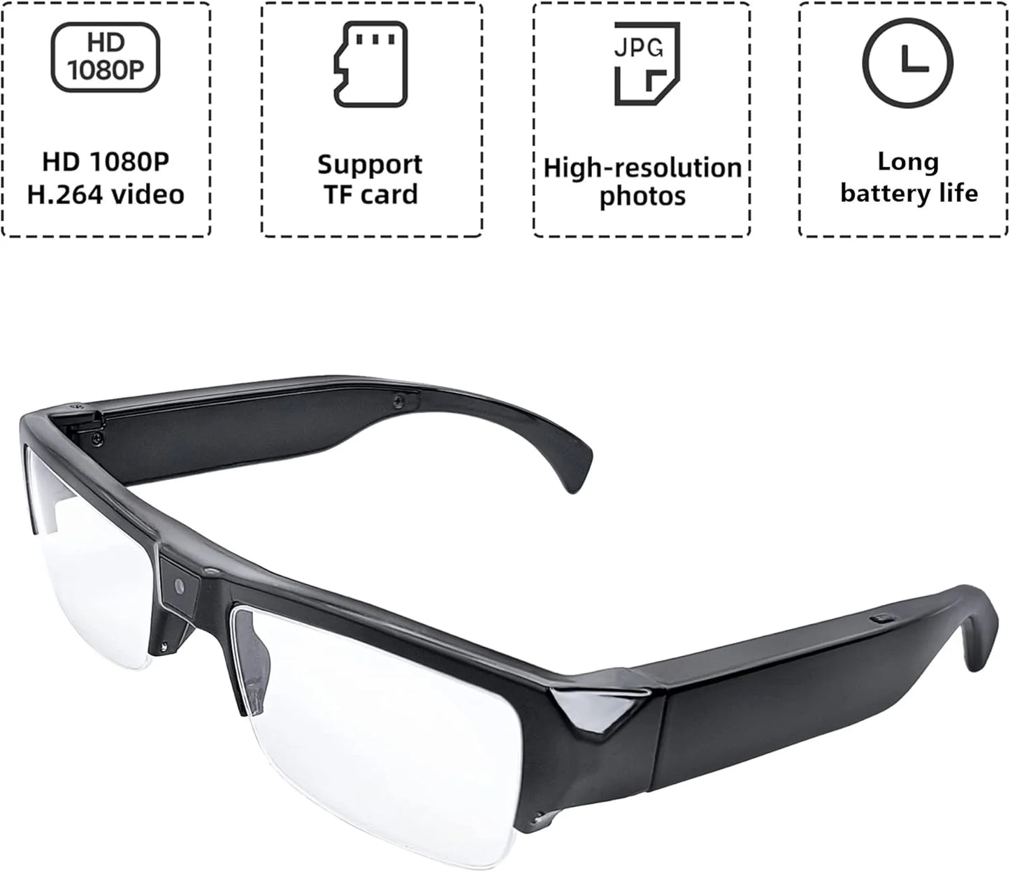 Portable 1080P HD Mini Glasses With Camera Video Recorder