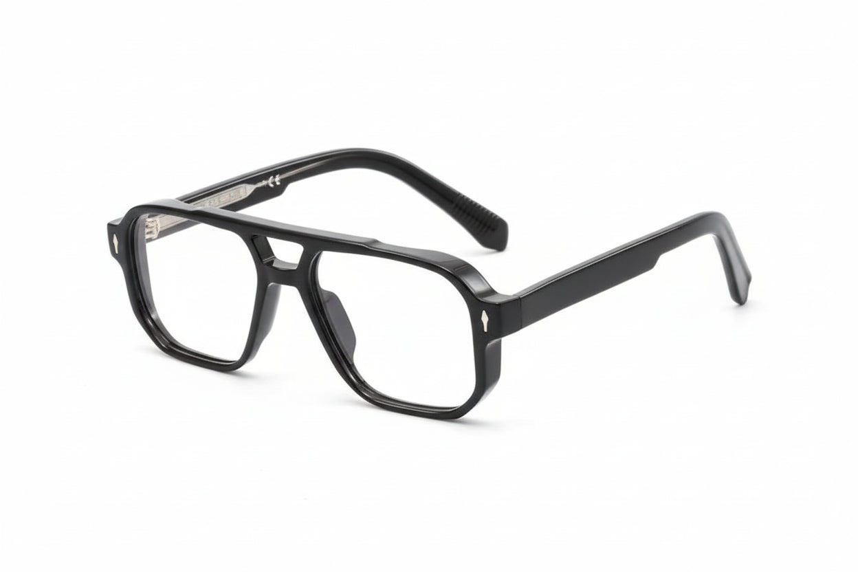 Double Bridges Anti Blue Light Reading Glasses Men Retro Women Square Glasses