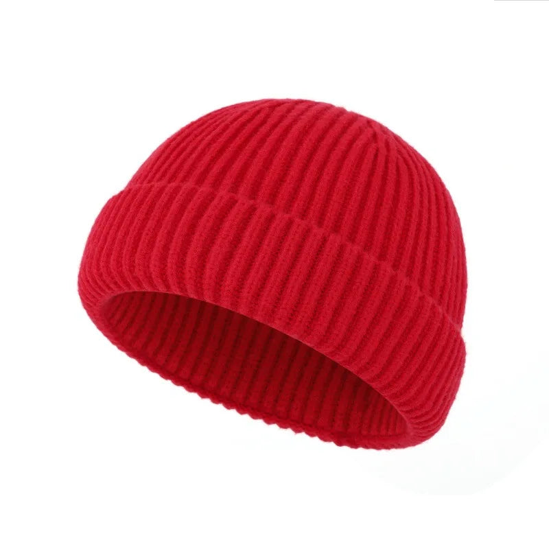 Winter Knittted Cap  Solid Color Hip Hop Cap Unisex Skullies & Beanies