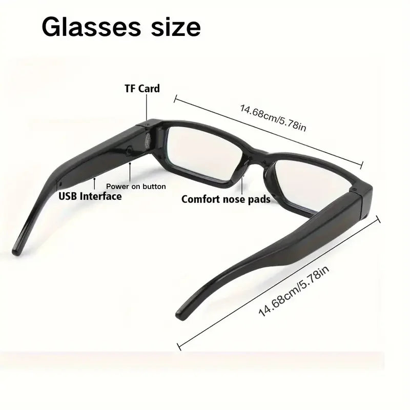 Portable 1080P HD Mini Glasses With Camera Video Recorder