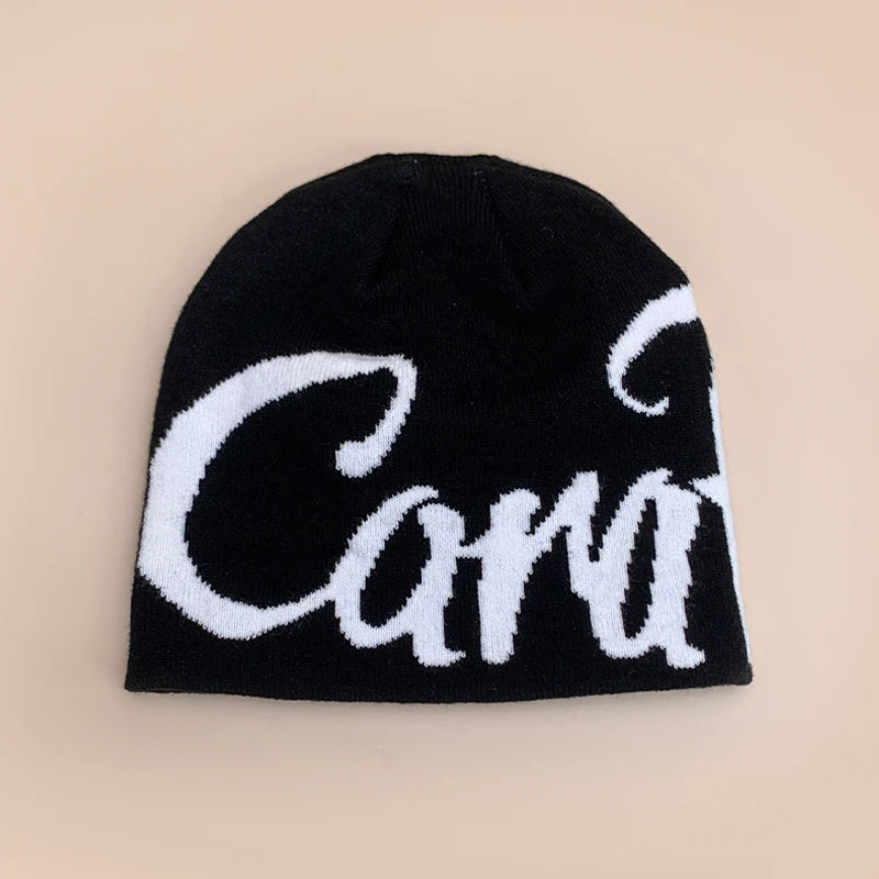 Warm Personal Versatile Letter Wool Knitted Beanies Hats