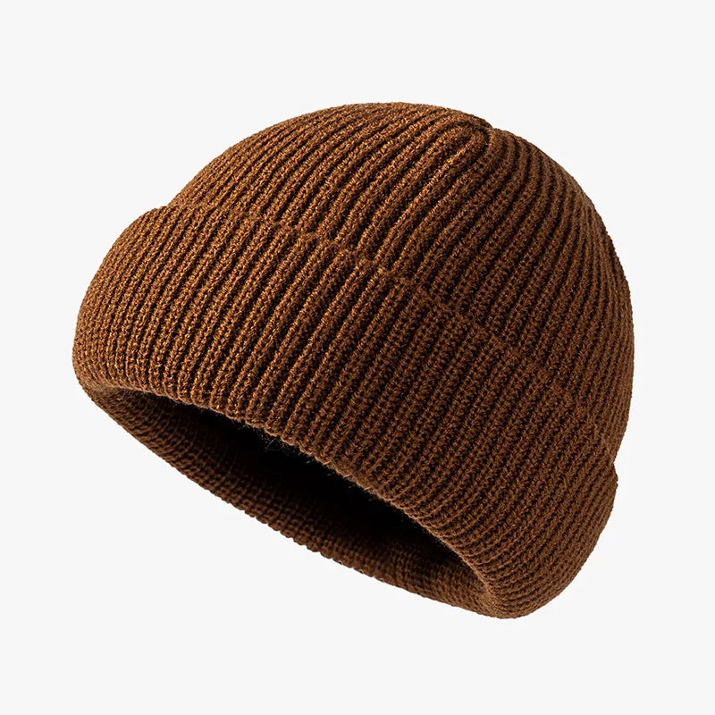 Knit Short Beanies Autumn Winter Hats