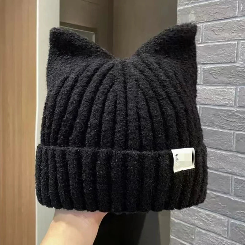 Cat Ears Beanies For Women Knitted Hats