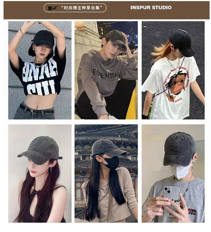 Fashion Solid Baseball Caps for Men Streetwear