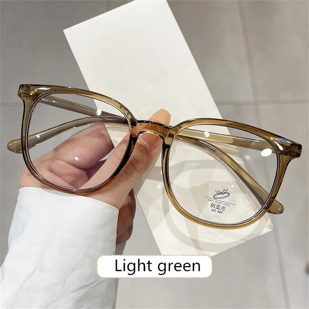 Large Square Frame Anti-Blue Light Glasses Fashion Retro Men Women