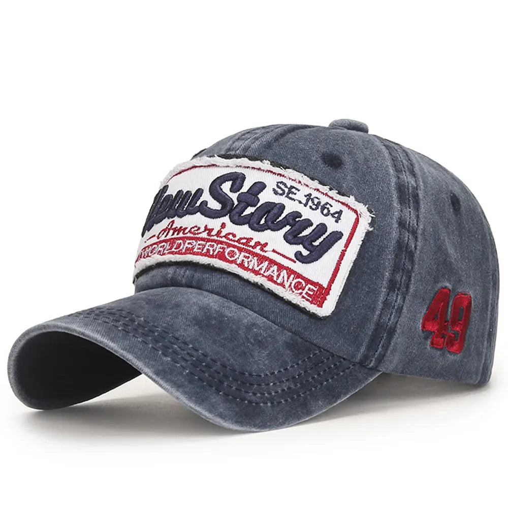 Vintage Retro Washed Cotton Baseball Cap