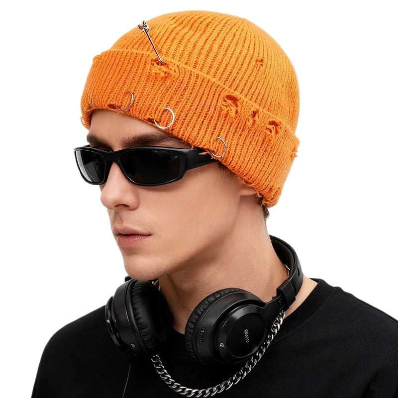 Winter Skullies Hat Couple Y2K Beanies Hats