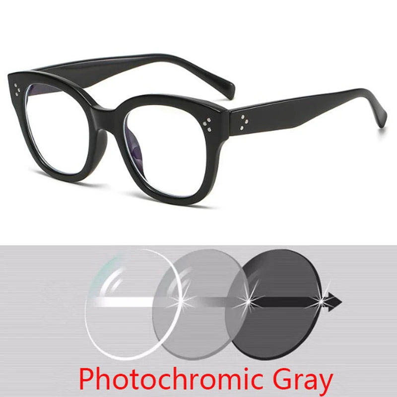 Feminine Optical Oversize Square Glasses Prescription Spectacles Myopia -0.5 To -6.0  +0.5 to +6.0