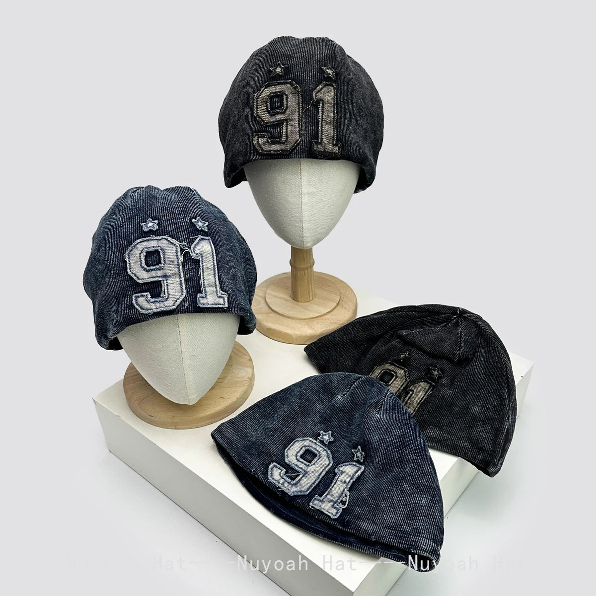 American Style Patch number Knitted Hats