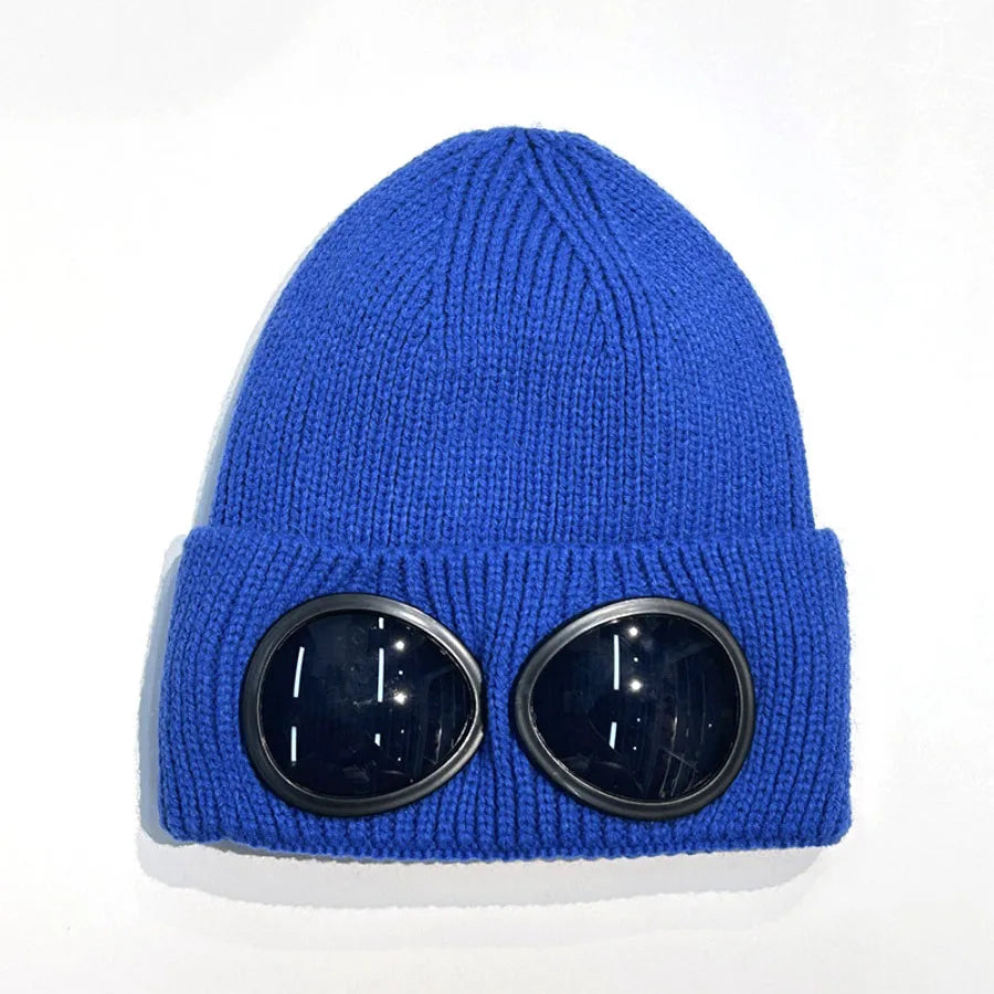 Winter Windproof Glasses Knitted Warm Beanie Hats