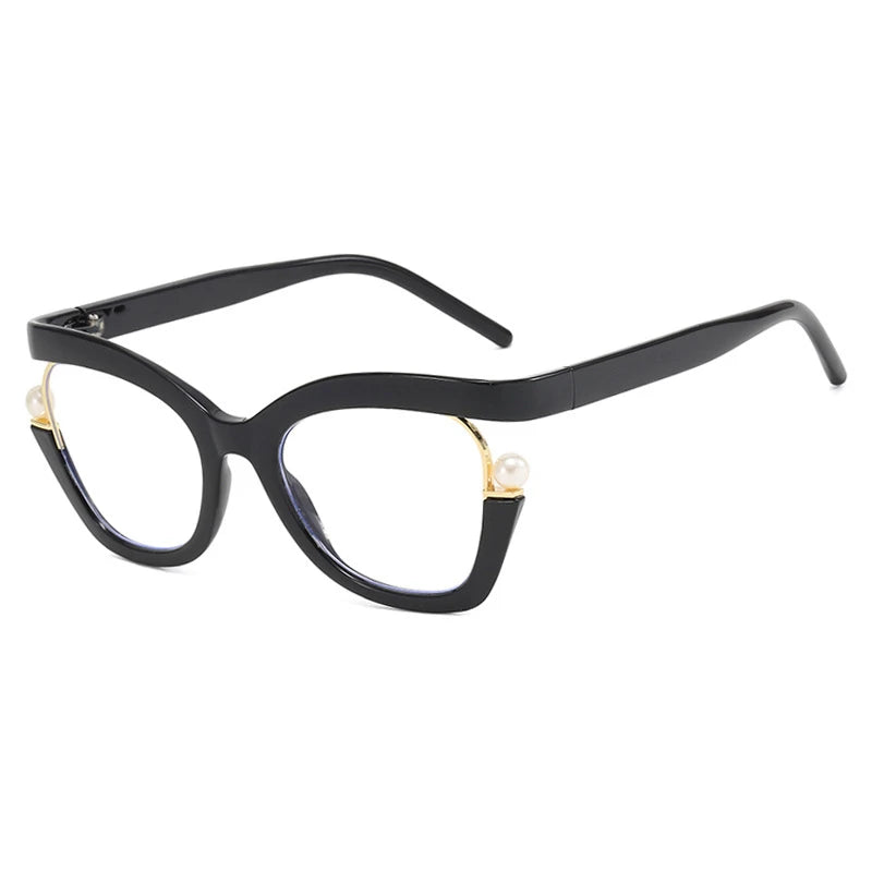 Round Brand Design Ultra-thin Green Leopard Men and Women Glasses