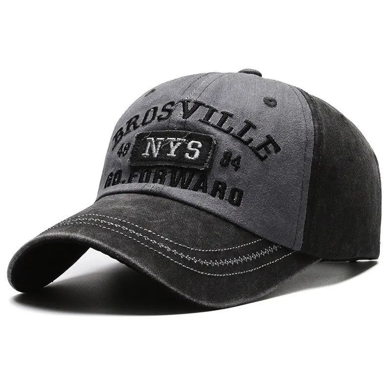 Four Seasons Men's Baseball Cap Casual Wash Embroidered