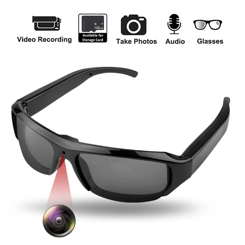 Glasses Camera HD 1080P Video Take Photo Outdoor Video Recorder Cycling Wearable Protable Mini Camera One Button Control