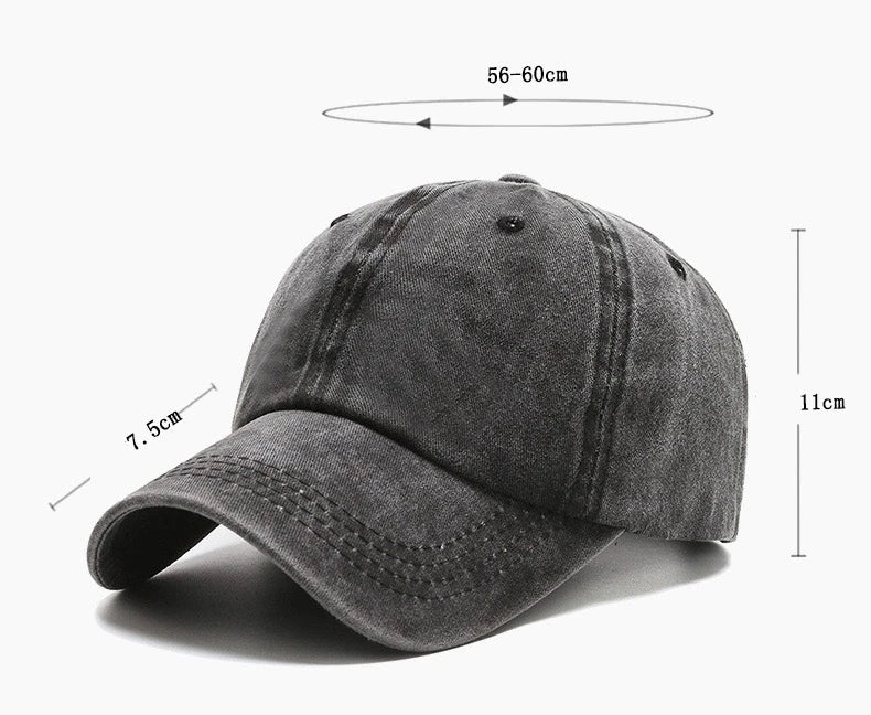 Denim Bare Plate Washed Fashion Baseball Cap