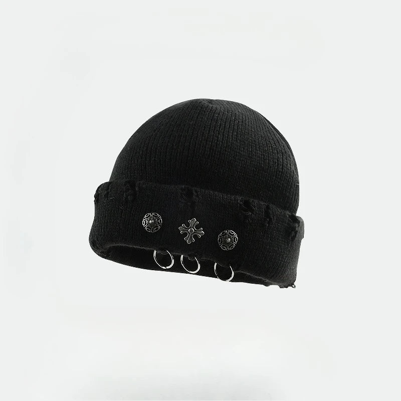 ‌Street Hip-hop Style Retro Woolen Beanie Hat