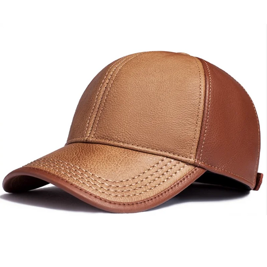 Quality Real Leather Baseball Cap Men Women