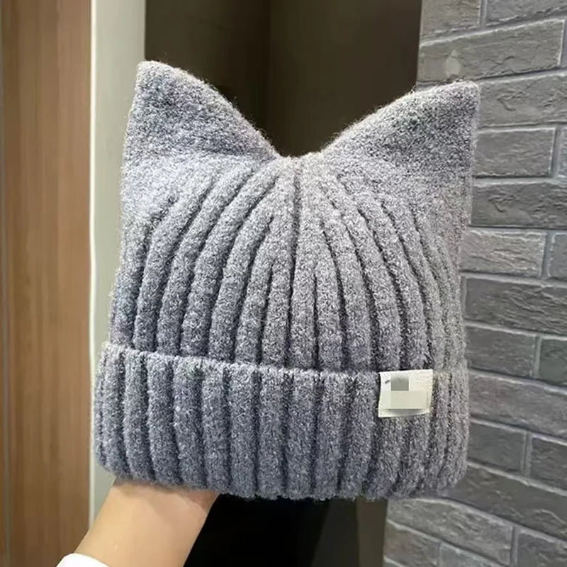 Cat Ears Beanies For Women Knitted Hats