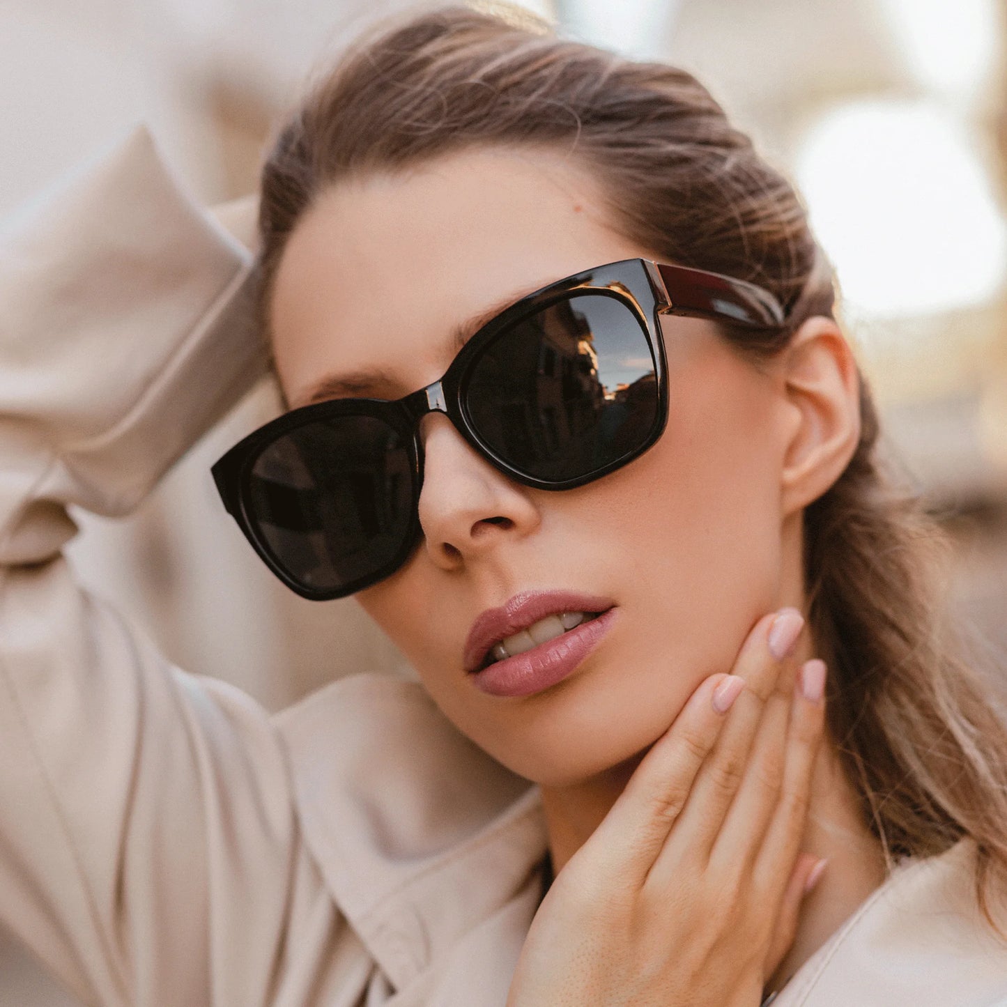 Fashion Original Thick Butterfly Frame Polarized Sunglasses for Women