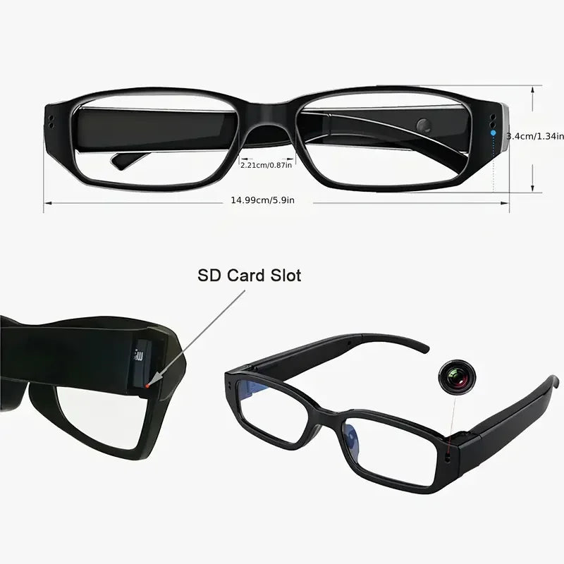 Portable 1080P HD Mini Glasses With Camera Video Recorder