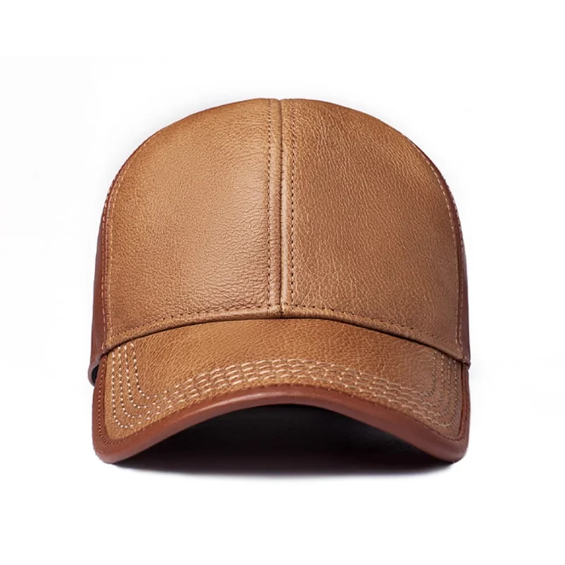 Quality Real Leather Baseball Cap Men Women