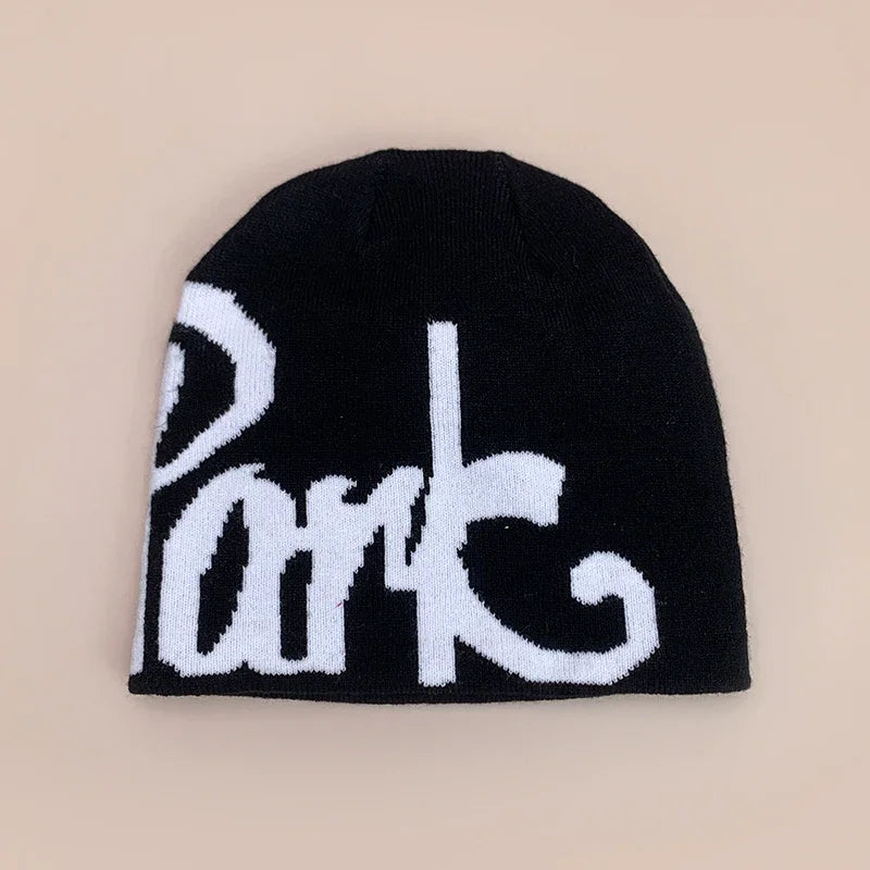 Warm Personal Versatile Letter Wool Knitted Beanies Hats