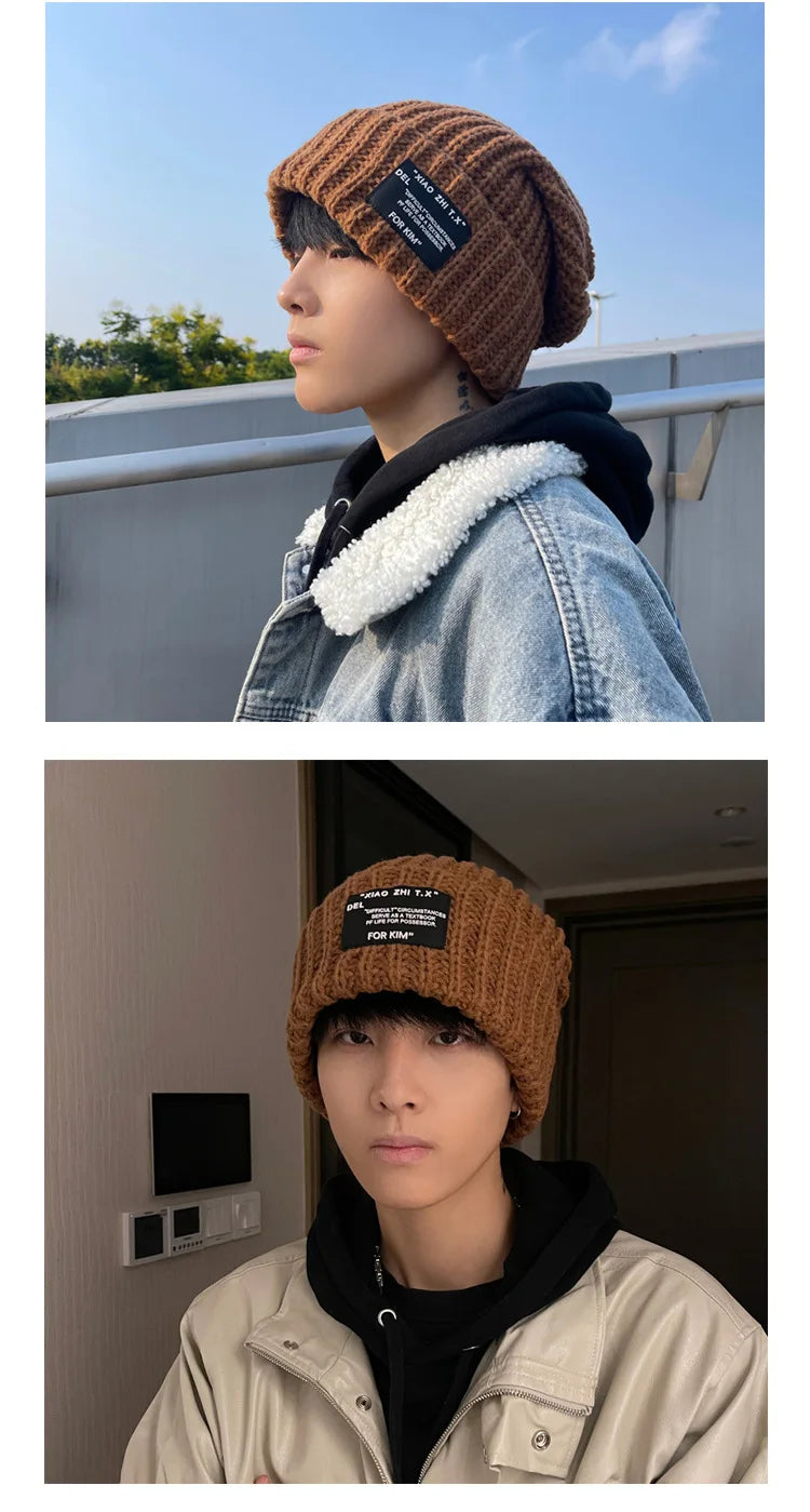 Winter Large Size Warm Cold Beanie Hat