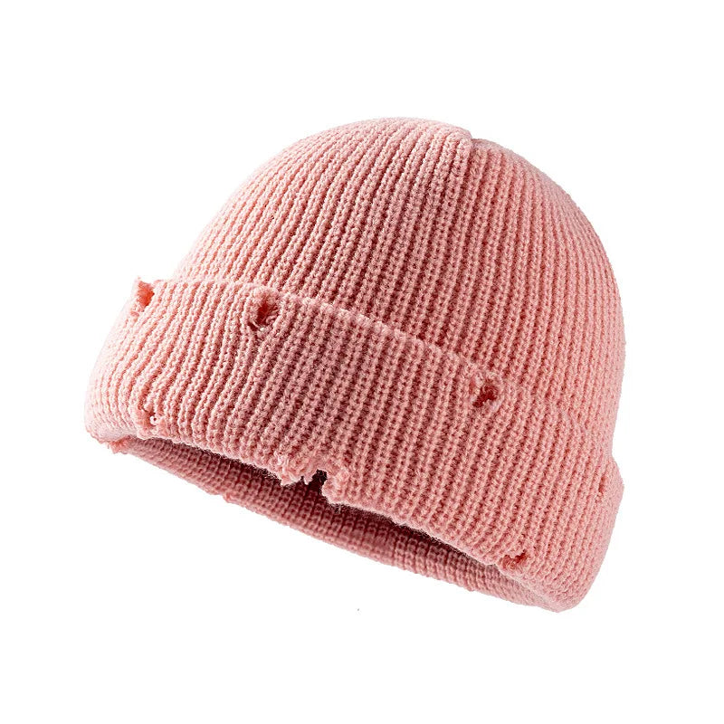Knit Short Beanies Autumn Winter Hats