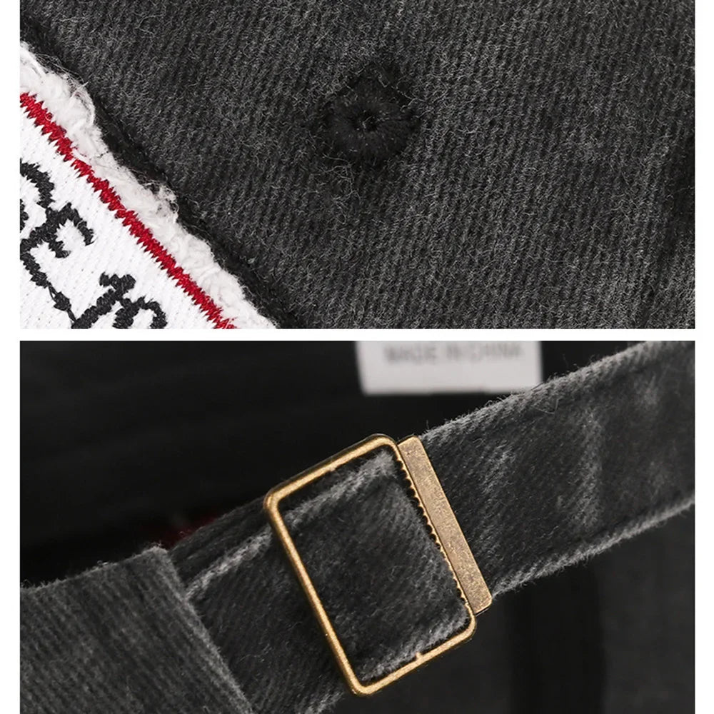 Vintage Retro Washed Cotton Baseball Cap