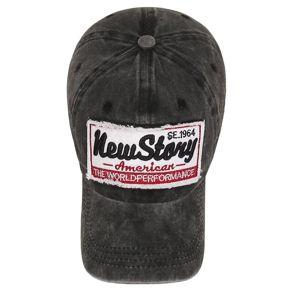 Vintage Retro Washed Cotton Baseball Cap