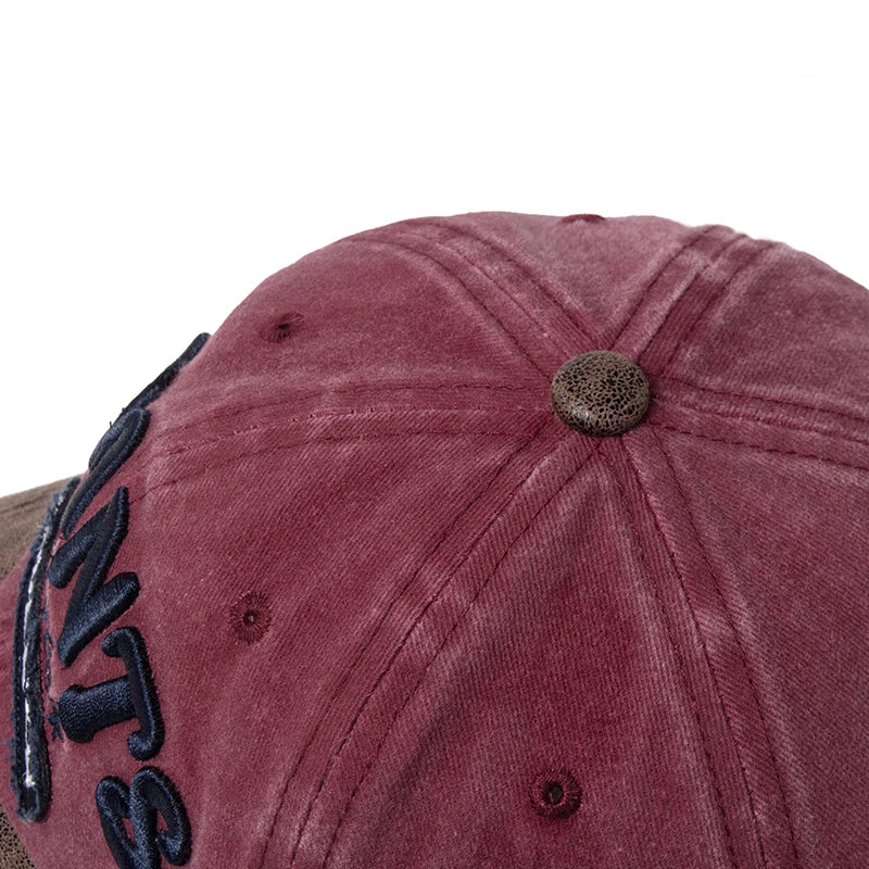 PU Leather Washing Cotton Men Baseball Cap
