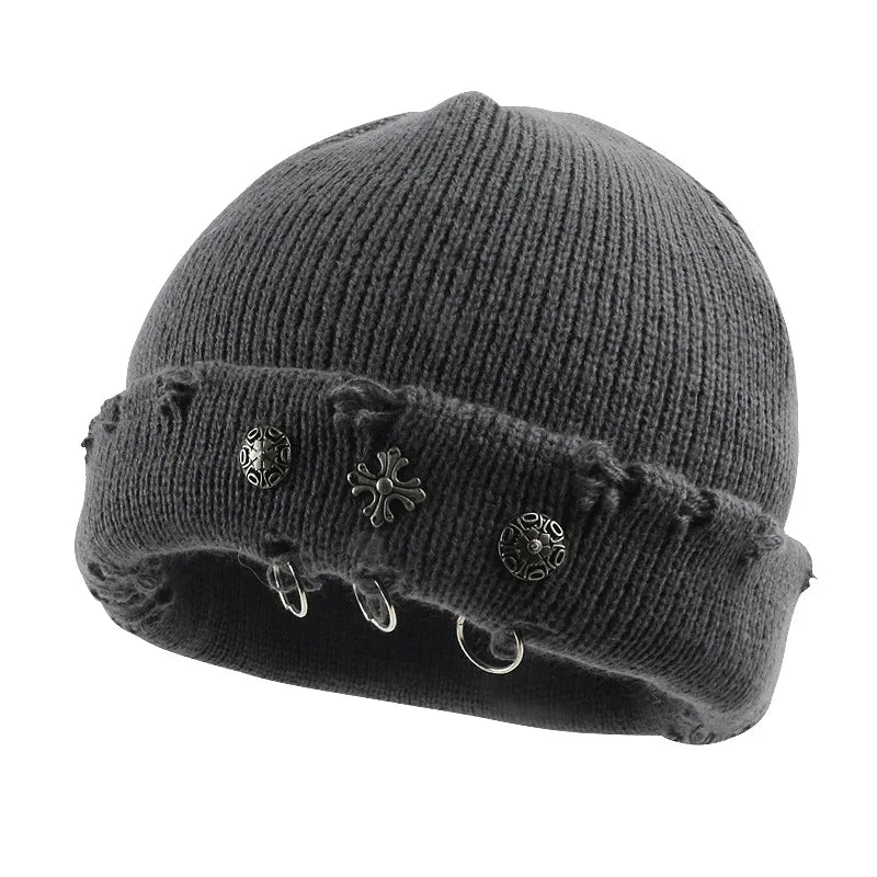 ‌Street Hip-hop Style Retro Woolen Beanie Hat