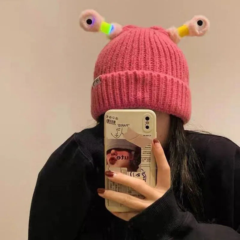 Cute Cartoon Quirky Light-emitting Tentacle Knitted Hat