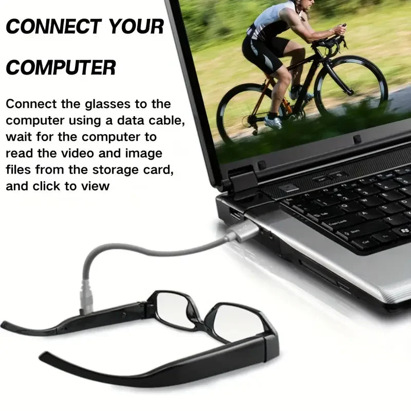 Portable 1080P HD Mini Glasses With Camera Video Recorder