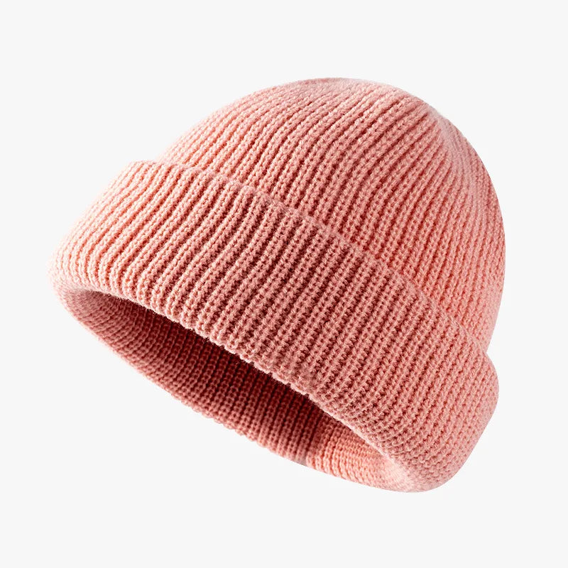 Knit Short Beanies Autumn Winter Hats