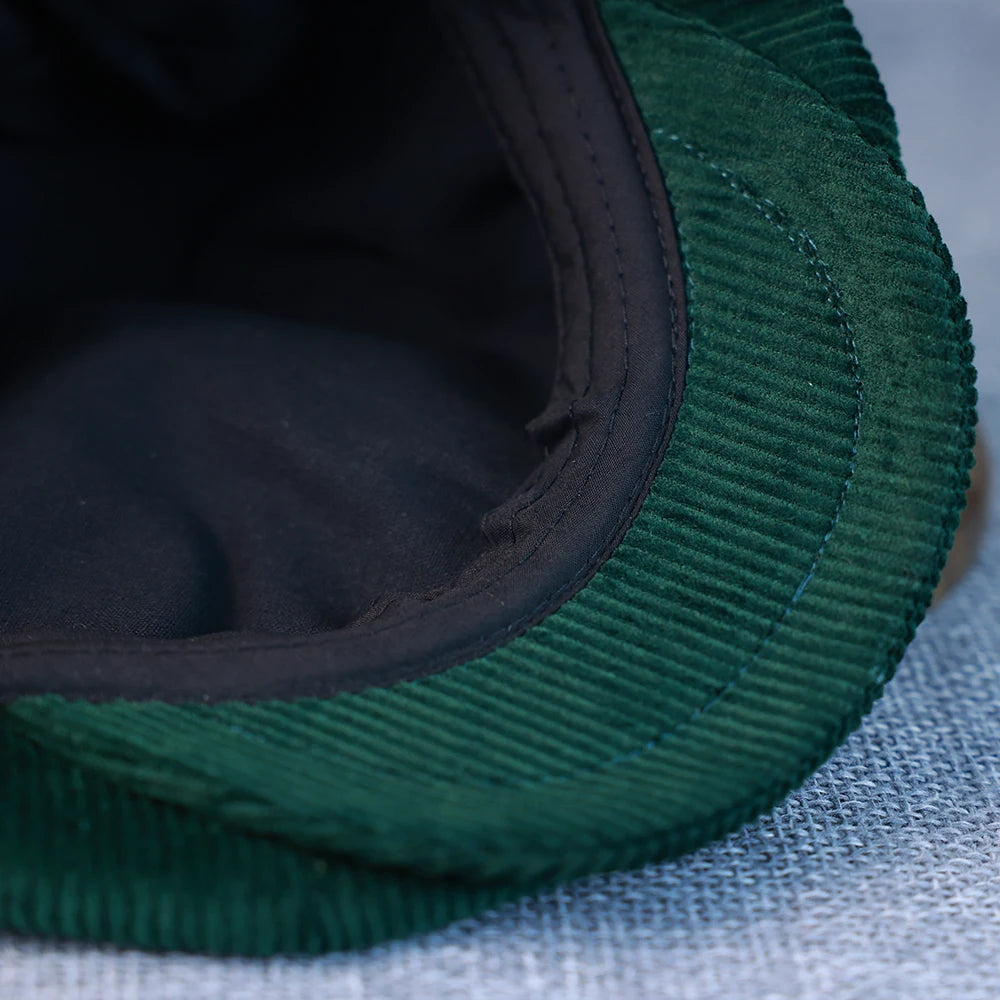 New Retro Caps For Men Corduroy Newsboy Hat Flat Cap