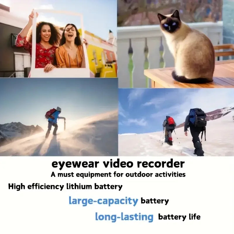 Portable 1080P HD Mini Glasses With Camera Video Recorder