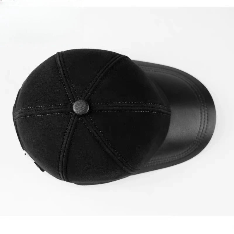 Retro Cap Suede Real Leather Baseball Caps