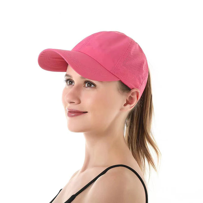 Cross Ponytail Baseball Cap For Women