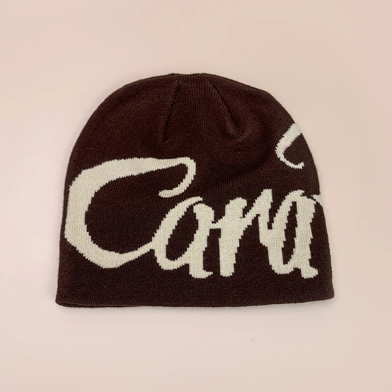 Warm Personal Versatile Letter Wool Knitted Beanies Hats