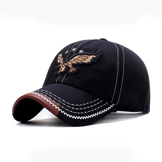 Eagle Embroidery Four-Season Shade Baseball Cap