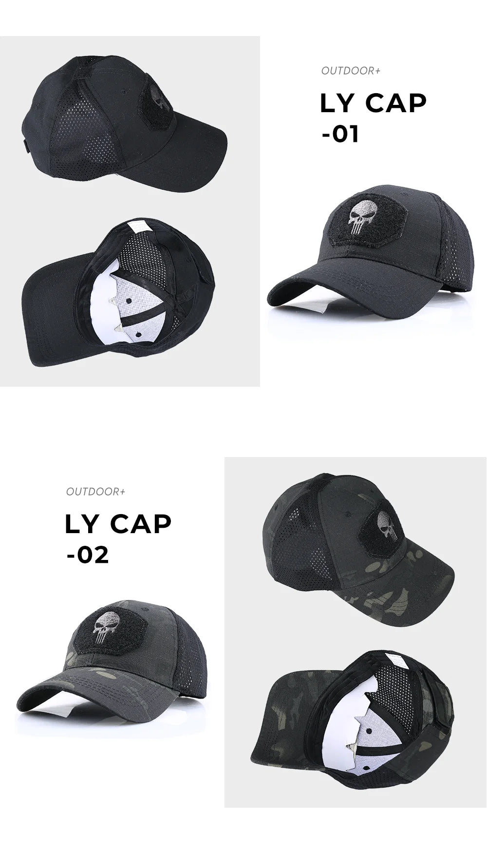 Breathable Baseball Caps Sun Protection Trucker Hats