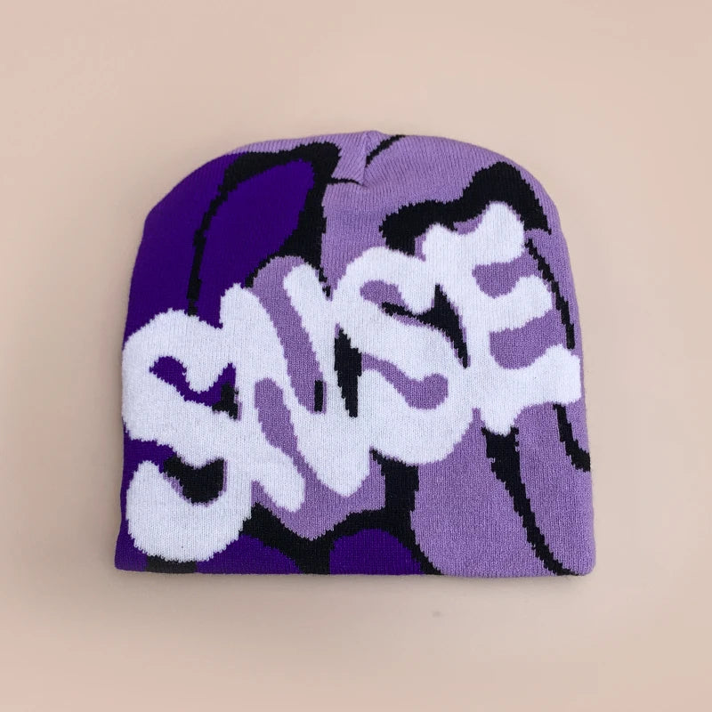 Warm Personal Versatile Letter Wool Knitted Beanies Hats